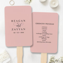Programa de Casamento Minimalista Rosa Coral Suave