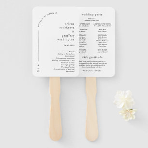 Leque Programa de Casamento Moderno Arco Minimalista Sel