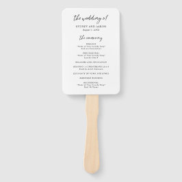 Leque Programa de Casamento Moderno de Sydney