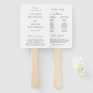 Leque Programa de Casamento Moderno e Elegante Lavern