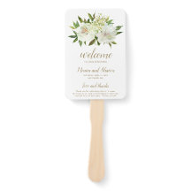 Programa de Casamento Moderno Floral Branco Dourad