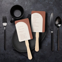 Leque Programa de Casamento Moderno Minimalista com Arco