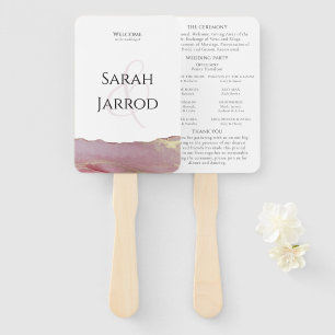 Leque Programa de Casamento Moderno Viva Magenta Conjunt