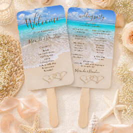Leque Programa de Casamento na Praia Tropical com Ondas