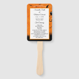 Leque Programa de Casamento Personalizado do Assustador 