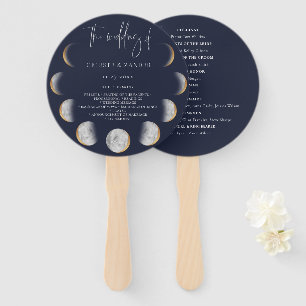 Leque Programa de Casamento por Fases da Lua Gilded
