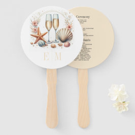 Leque Programa de Casamento Praia Coastal Chic