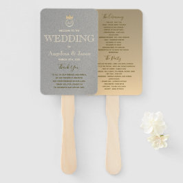 Leque Programa de Casamento Prata e Ouro