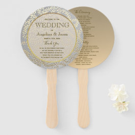 Leque Programa de Casamento Prata e Ouro