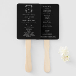 Leque Programa de Casamento Preto