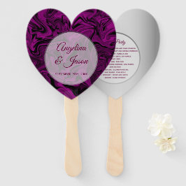 Leque Programa de Casamento Purple Heart