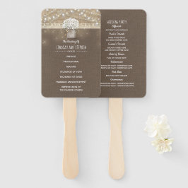 Leque Programa de Casamento Russo Mason Jar Breath do Be