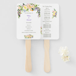 Leque Programa de Casamento Selvagem e Floral