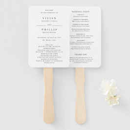 Leque Programa de Casamento Simples e Elegante