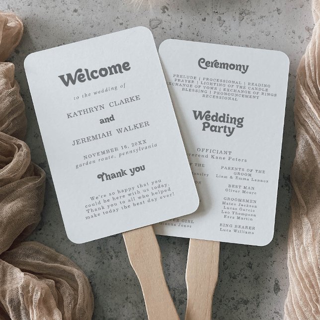 Leque Programa de Casamento Simples Formal (Criador carregado)