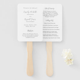 Leque Programa de Casamento Tradicional Elegante