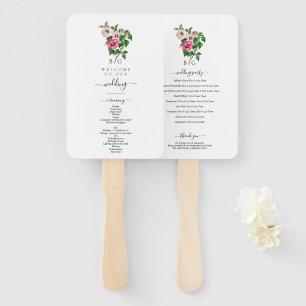 Leque Programa de Casamento Tropical de Hibiscus