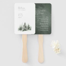 Leque Programa de Casamentos no inverno Rustic Forest ID