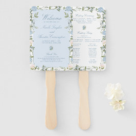 Leque Programa de Cerimônia de Casamento com Hortênsia A