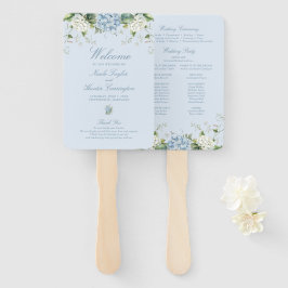 Leque Programa de Cerimônia de Casamento com Hortênsia A