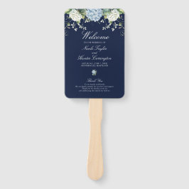 Leque Programa de Cerimônia de Casamento de Hortênsia Az