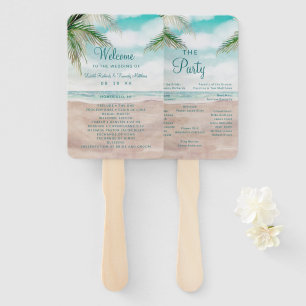 Leque Programa de Cerimônia de Casamento em Praia de Bre