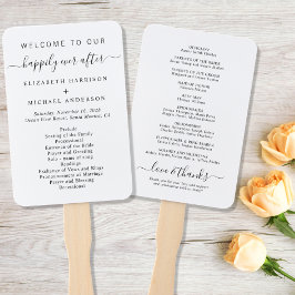 Leque Programa de Cerimônia de Casamento Felizes para Se