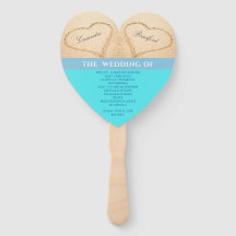 Programa de cerimônia de casamento na praia Coraçõ