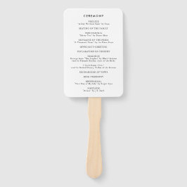 Leque Programa de Cerimônia de Casamentos de Ouros Moder