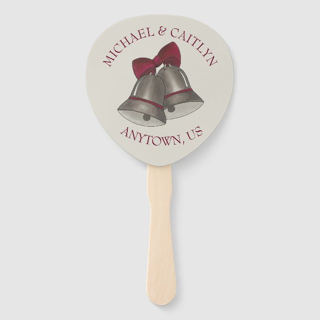 Leque Programa de Cerimônia de Casamentos Silver Wedls (Frente)