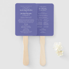 Leque Programa de Cerimônia Moderna de Casamento Elegant