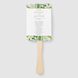 Leque Programa de Colheita de Casamentos Dourados e Verd