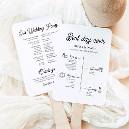 Leque Programa de Cronograma de Casamentos no Melhor Dia