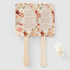 Leque Programa de flores de jardim silvestres de cor aqu