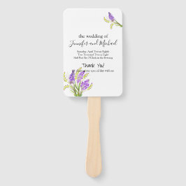 Leque Programa de Lavandas de Aquarela e Florais Verdes