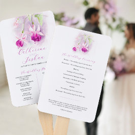 Leque Programa de núpcias cor-de-água cor-de-rosa profun