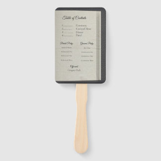 Leque Programa de Ventilador da Cerimônia de mesa de Con