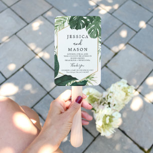 Leque Programa de Ventiladores de Casamento de Monstera 