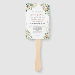 Leque Programa de Ventiladores de Casamento Minimalista 