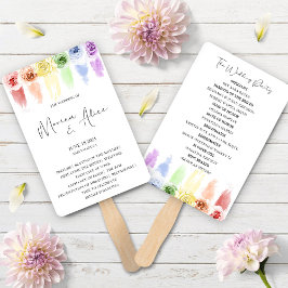 Leque Programa de Ventiladores do Casamento Arco-Íris