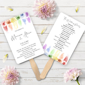 Leque Programa de Ventiladores do Casamento Arco-Íris