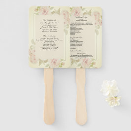 Leque Programa de Vintagem Floral Floral de Cor de Água