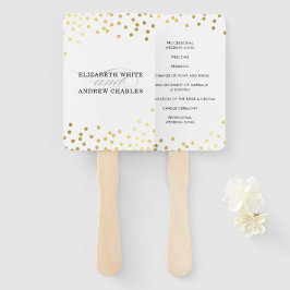 Leque PROGRAMA DE WEDDING na moda cic glam gold confetti
