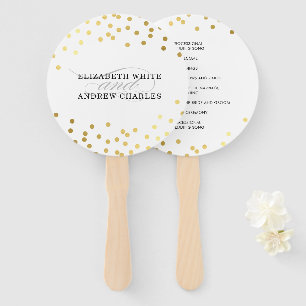 Leque PROGRAMA DE WEDDING na moda cic gold confetti