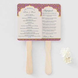 Leque Programa Dourado de Casamento Hindu Saptapadi