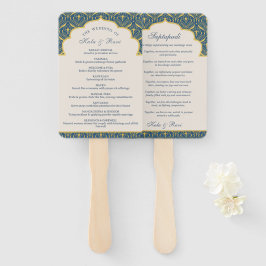 Leque Programa Dourado de Casamento Hindu Saptapadi