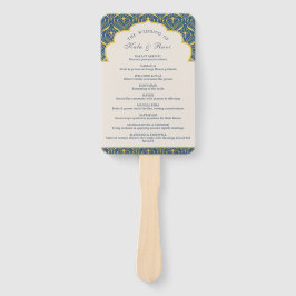 Leque Programa Dourado de Casamento Hindu Saptapadi