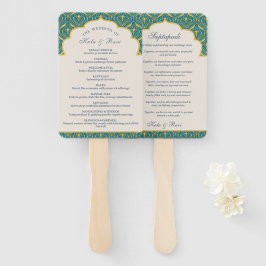 Leque Programa Dourado de Casamento Hindu Saptapadi