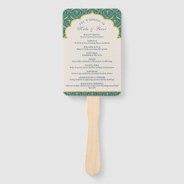 Leque Programa Dourado de Casamento Hindu Saptapadi