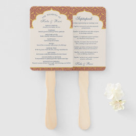 Leque Programa Dourado de Casamento Hindu Saptapadi